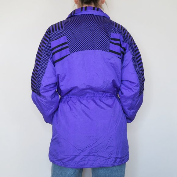 Vintage 80s Dani Colby Purple Windbreaker Coat - Picture 4 of 7